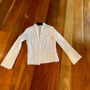 Light cotton eyelet cover